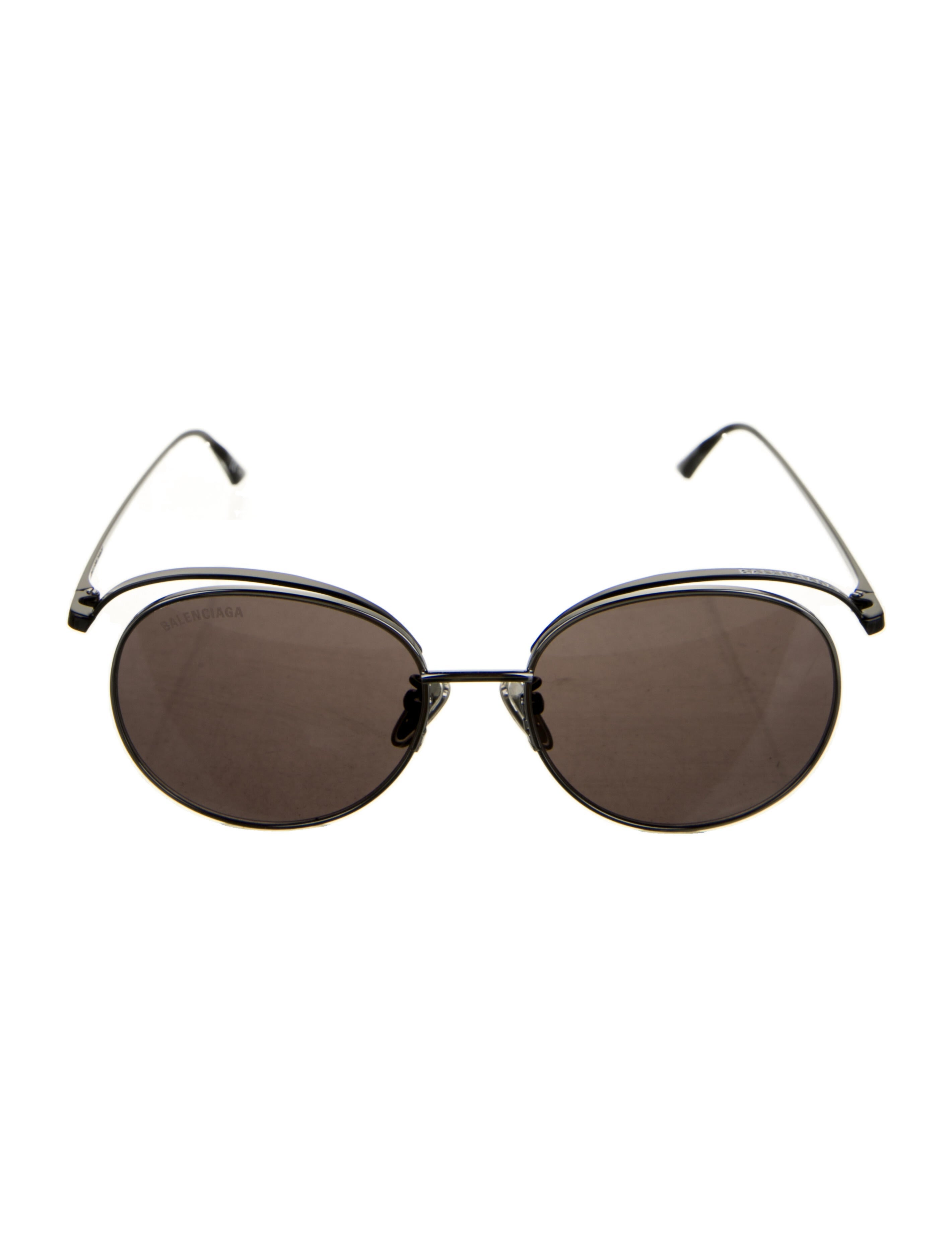 Balenciaga Round Mirrored Sunglasses