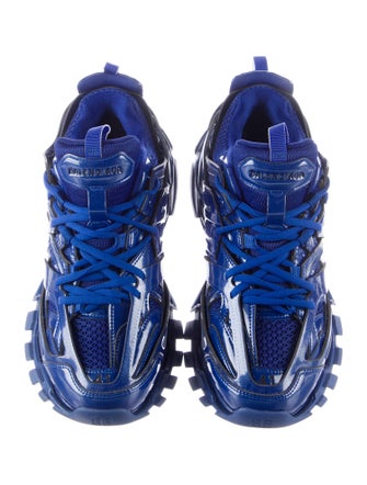 Balenciaga Leather Mesh Accents Athletic Sneakers