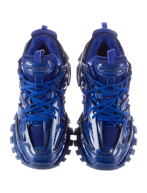 Balenciaga Leather Mesh Accents Athletic Sneakers