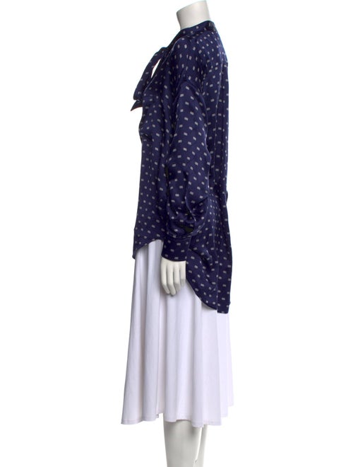 Balenciaga 2017 Silk Button-Up Top