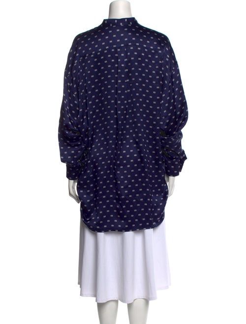 Balenciaga 2017 Silk Button-Up Top