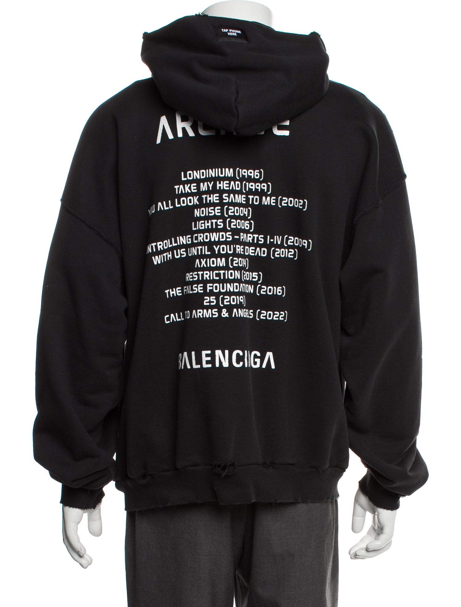 Balenciaga 2023 Limited Edition 'Music Archive' Hoodie - Black