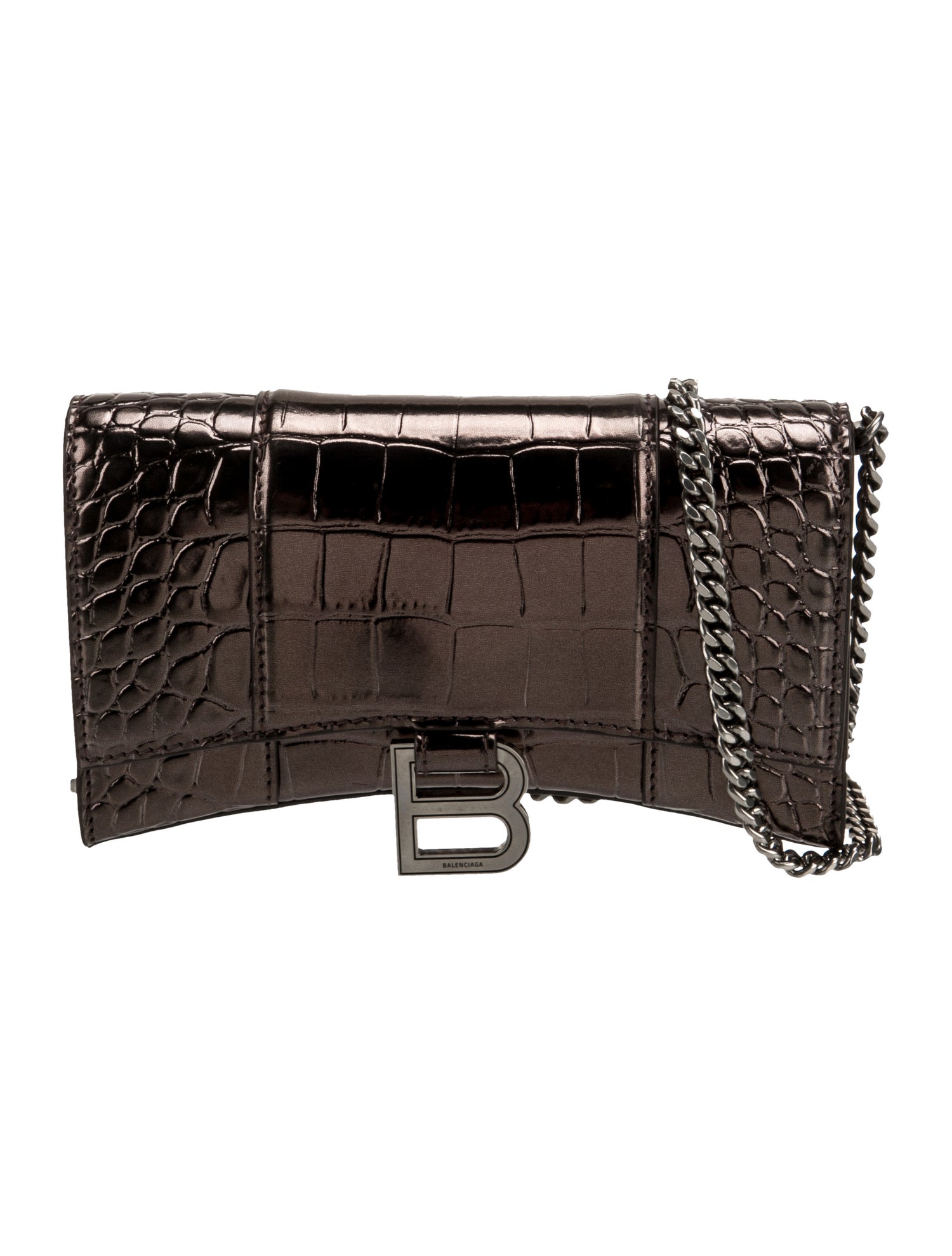 Balenciaga Embossed Leather Clutch