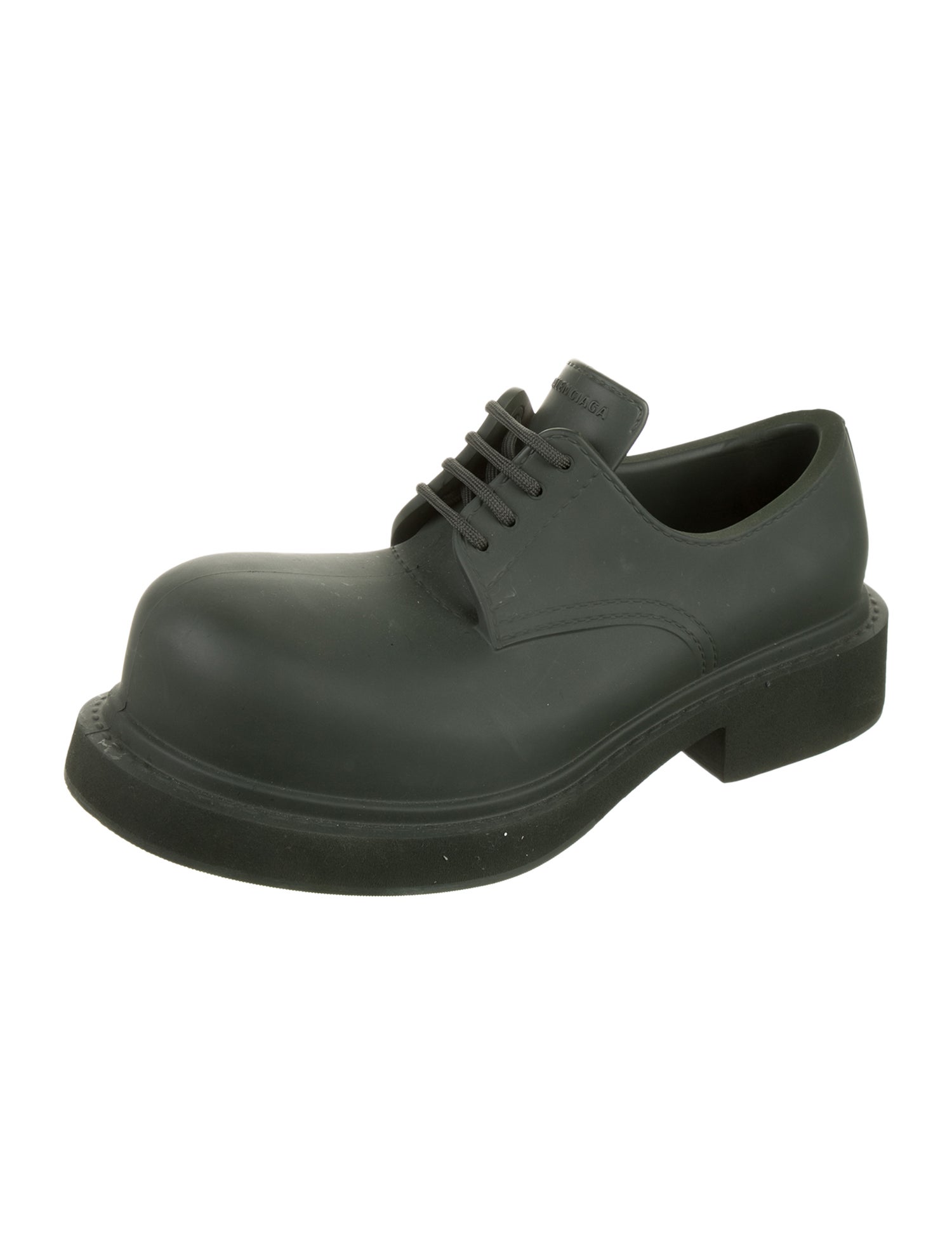 Balenciaga Steroid Derby Rubber Derby Shoes - Green Oxfords, Shoes