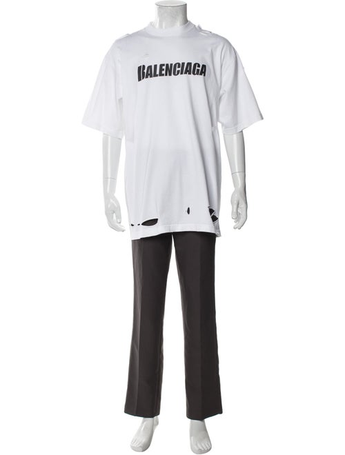 Balenciaga 2021 Destroyed Logo T-Shirt