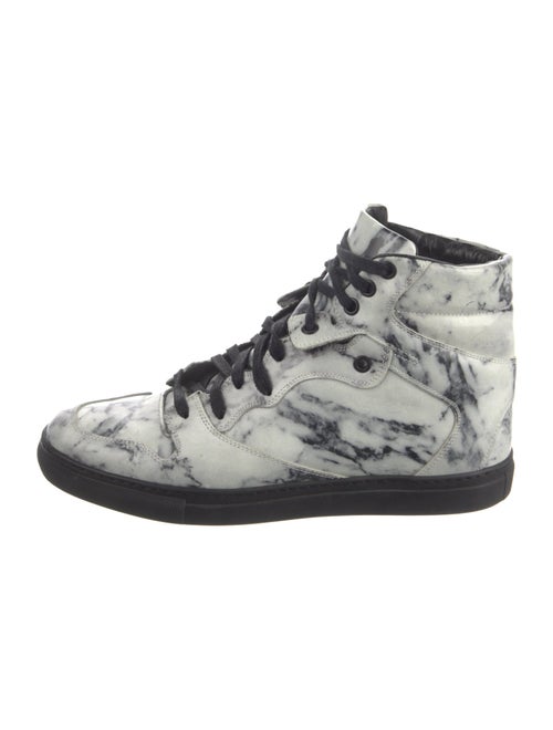 Balenciaga Leather Tie-Dye Print Sneakers