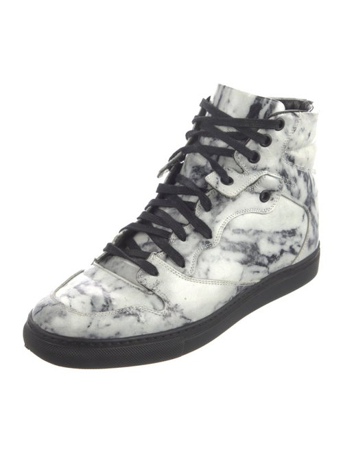 Balenciaga Leather Tie-Dye Print Sneakers