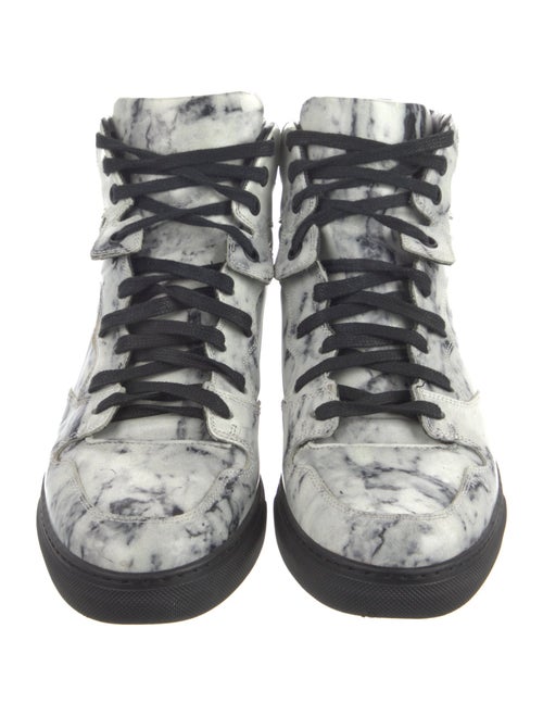 Balenciaga Leather Tie-Dye Print Sneakers