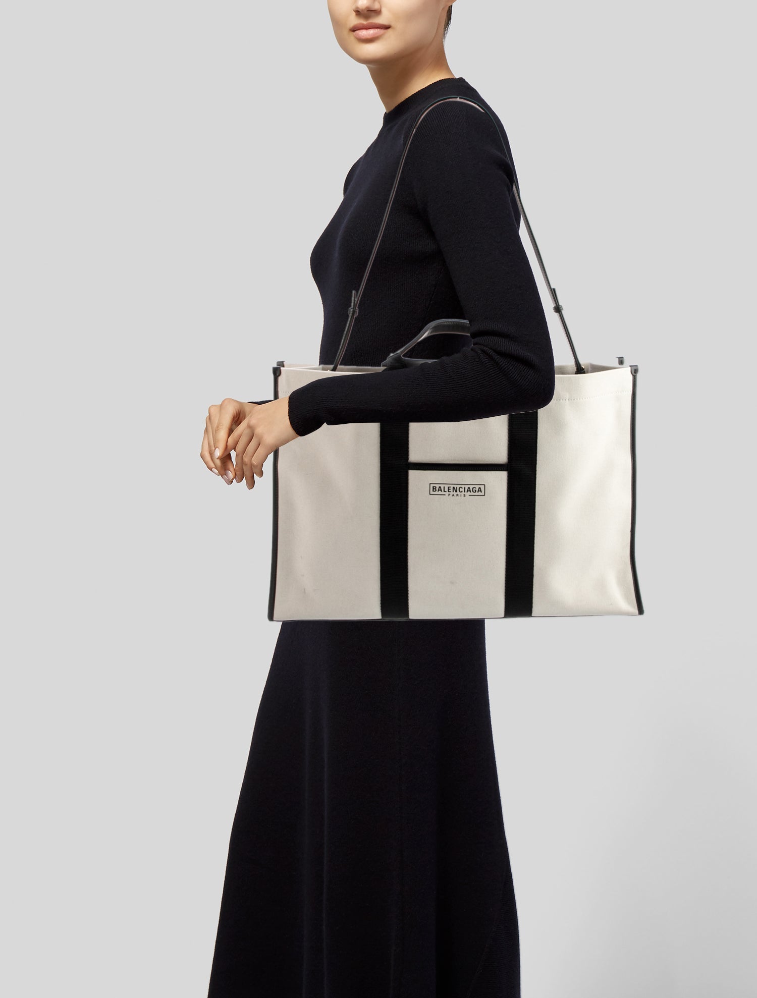 【Balenciaga】 正規品★ Canvas Hardware Tote Bag Natural Balenciaga Canvas Hardware Tote - Neutrals Totes, Handbags