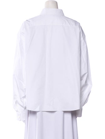 Balenciaga 2019 Long Sleeve Button-Up Top