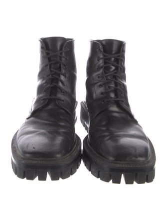 Balenciaga Leather Combat Boots