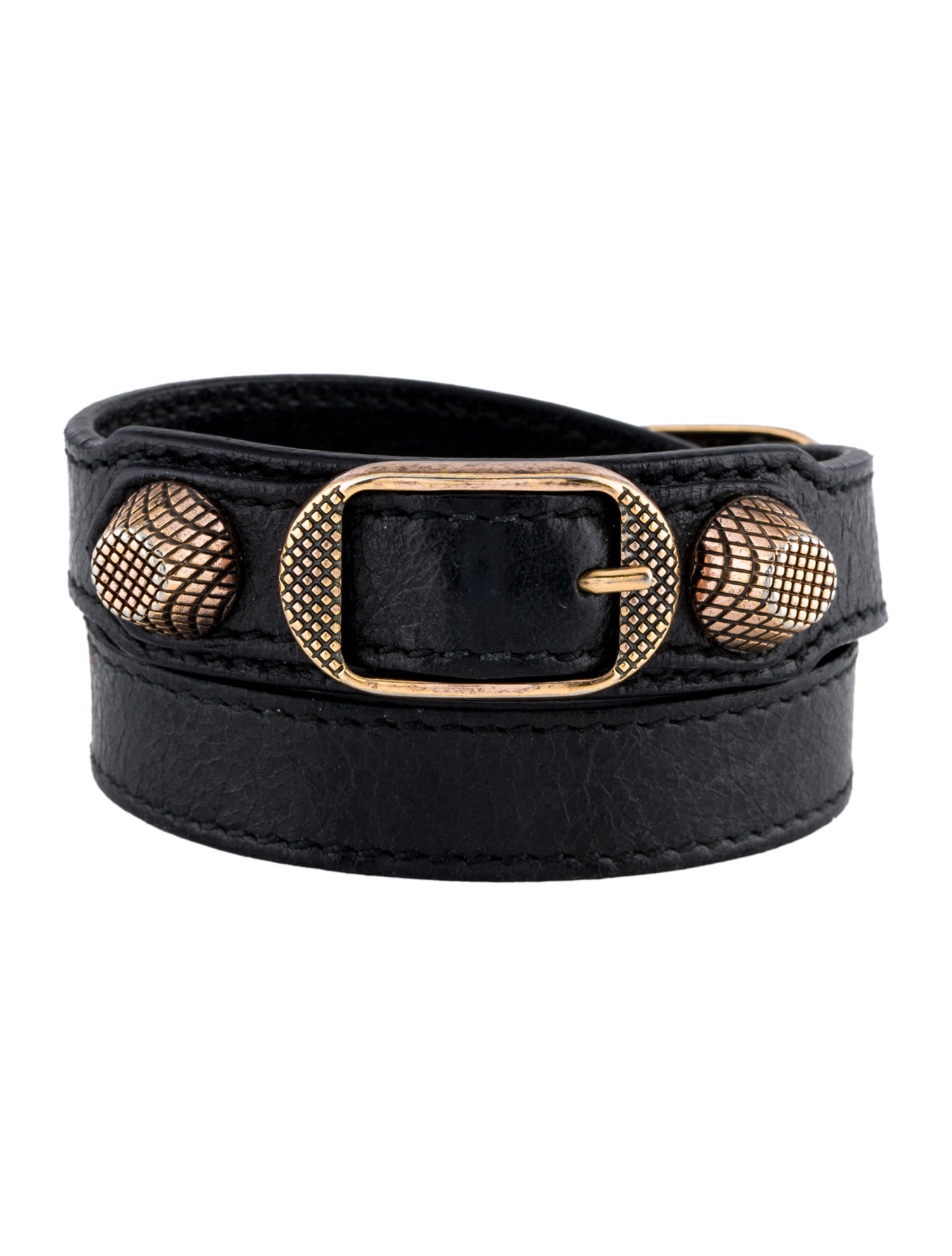 Balenciaga Leather Giant Wrap Bracelet