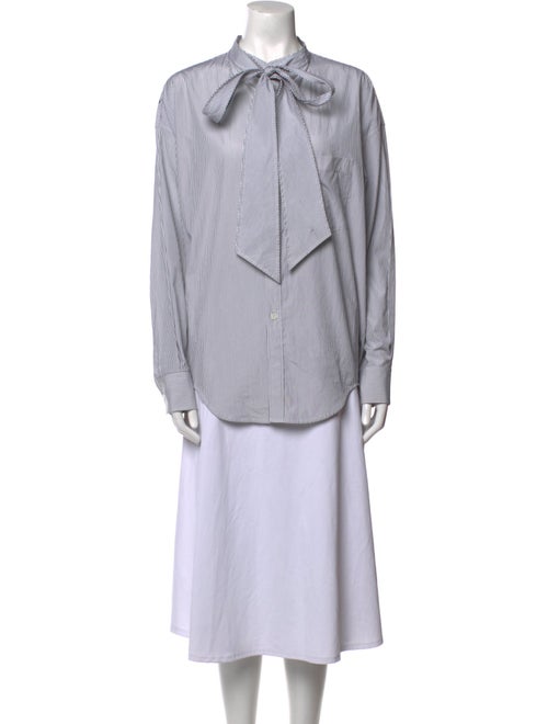 Balenciaga 2019 Striped Button-Up Top