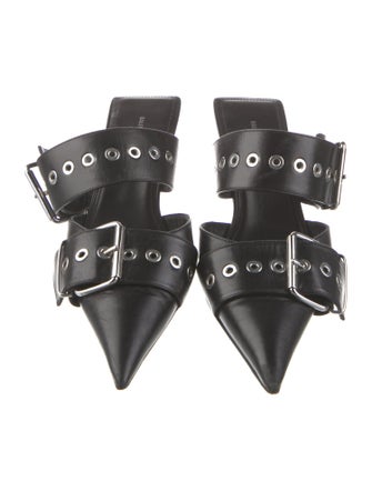Balenciaga Leather Printed Mules