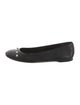 Balenciaga Leather Studded Accents Ballet Flats