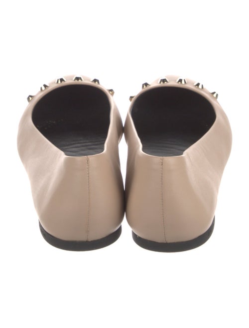 Balenciaga Leather Studded Accents Ballet Flats