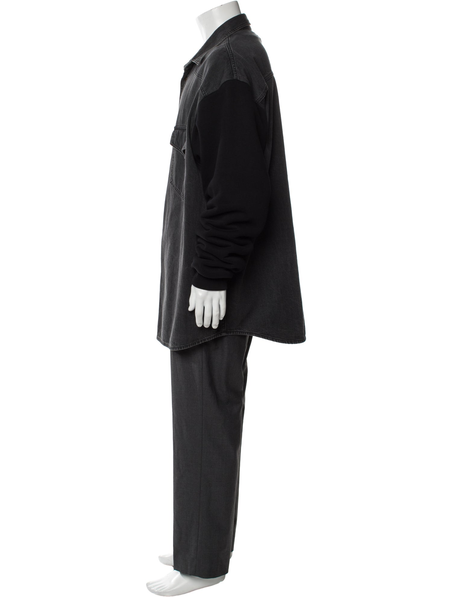 Balenciaga 2018 Denim Hooded Zip Up Parka