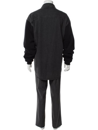 Balenciaga 2018 Denim Hooded Zip Up Parka