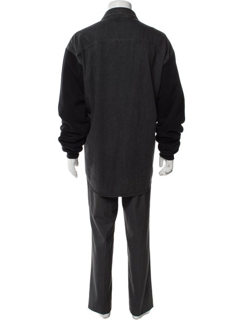 Balenciaga 2018 Denim Hooded Zip Up Parka