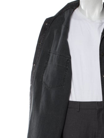 Balenciaga 2018 Denim Hooded Zip Up Parka