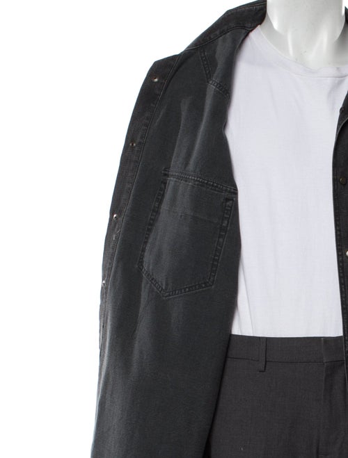 Balenciaga 2018 Denim Hooded Zip Up Parka