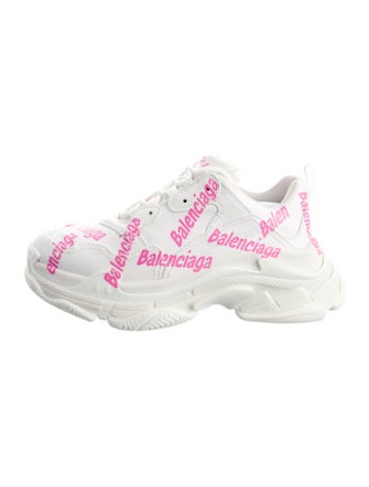 Balenciaga Vegan Leather Printed Sneakers