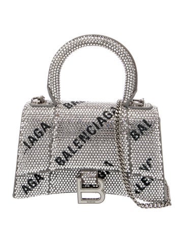 Balenciaga Handle Bags Suede Hourglass XS 2022