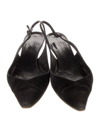 Balenciaga Suede Slingback Pumps