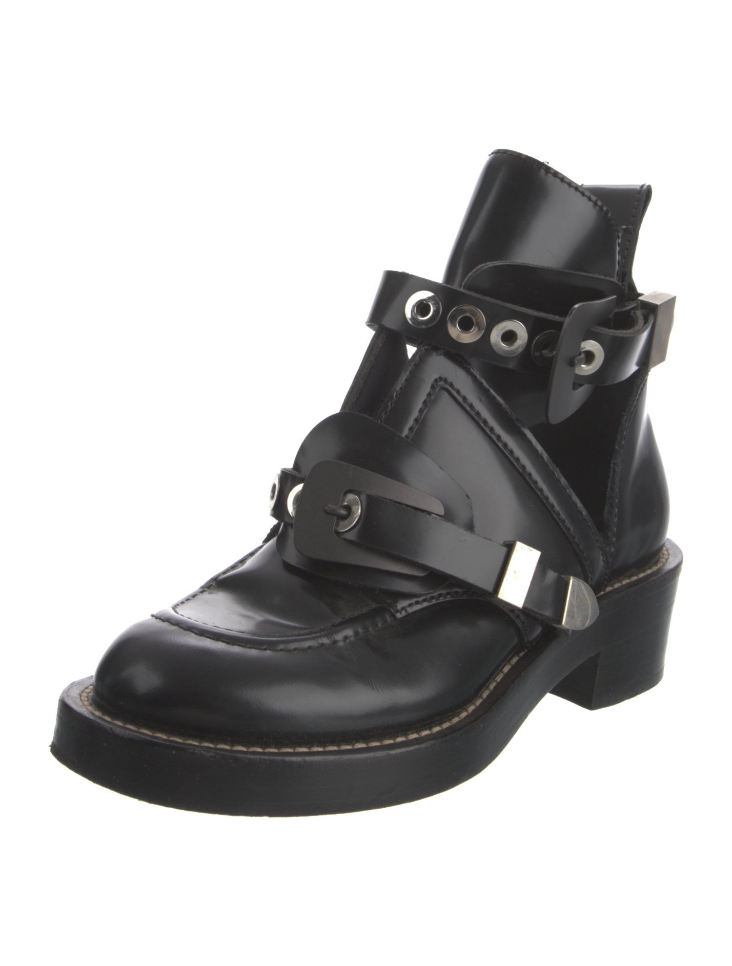 Balenciaga Leather Combat Boots