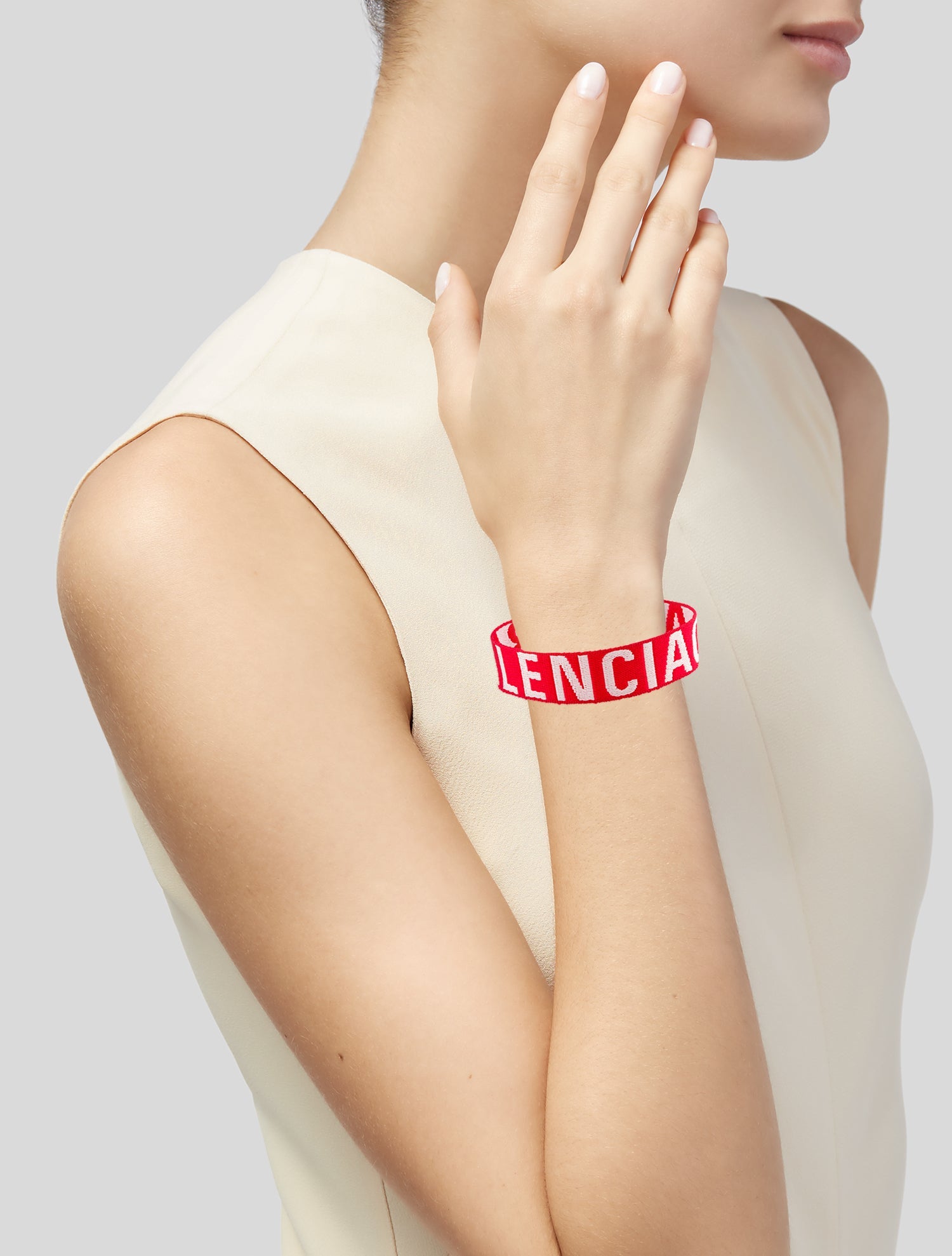 Balenciaga Party Bracelet - Red, Brass Wrap, Bracelets - BAL325909 
