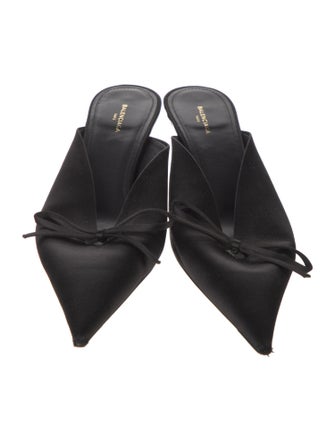 Balenciaga Satin Bow Accents Mules