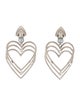 Balenciaga Crystal & Faux Pearl 3D Heart Clip-On Earrings