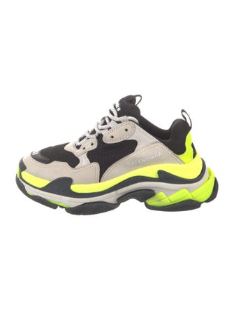 Balenciaga Suede Colorblock Pattern Chunky Sneakers