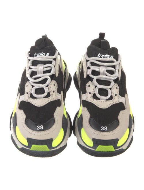 Balenciaga Suede Colorblock Pattern Chunky Sneakers