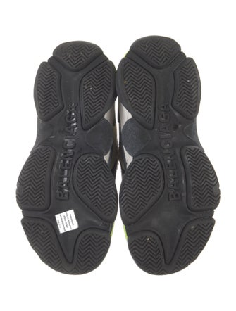 Balenciaga Suede Colorblock Pattern Chunky Sneakers