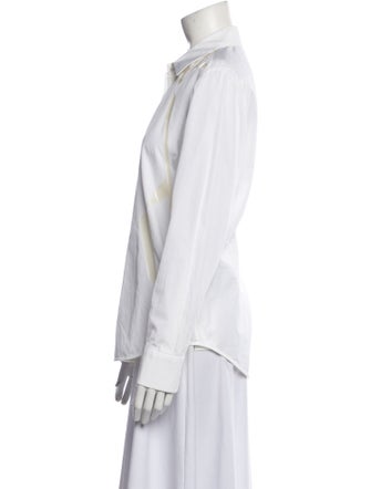 Balenciaga 2014 Long Sleeve Button-Up Top