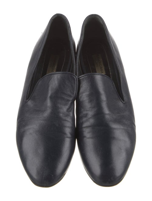 Balenciaga Leather Studded Accents Loafers