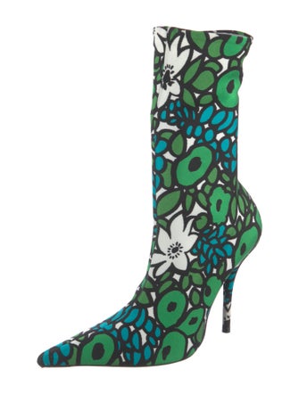 Balenciaga Neoprene Floral Print Sock Boots