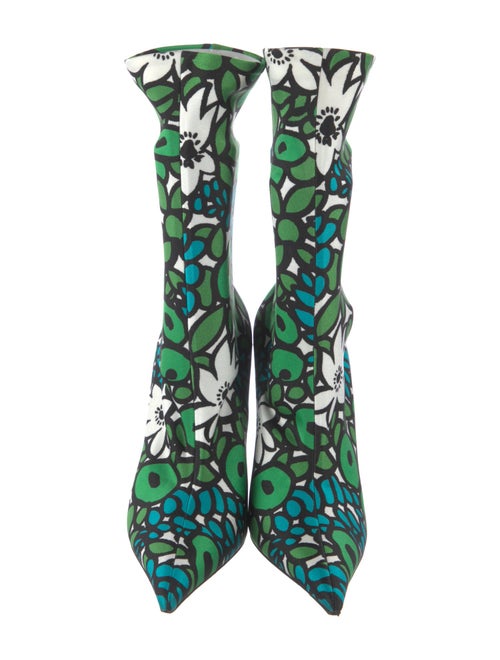 Balenciaga Neoprene Floral Print Sock Boots