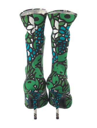 Balenciaga Neoprene Floral Print Sock Boots
