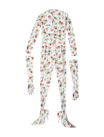Balenciaga 2022 Floral Print Jumpsuit