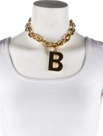 Balenciaga B Link Chain Necklace