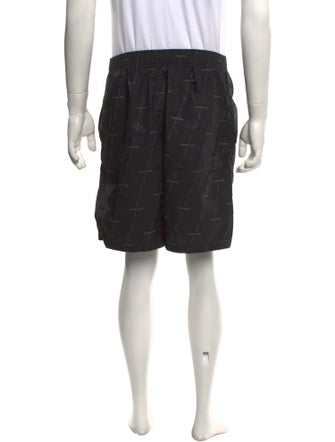 Balenciaga 2020 All Over Logo Bermuda 'Black/Grey' Lounge Bottoms