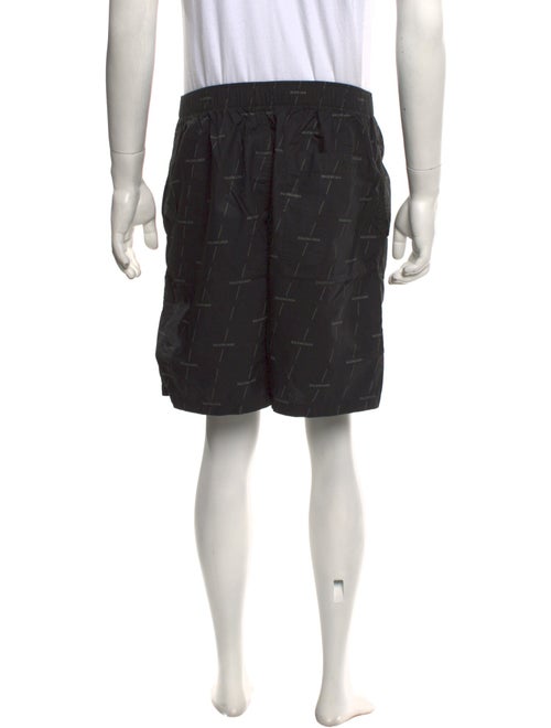 Balenciaga 2020 All Over Logo Bermuda 'Black/Grey' Lounge Bottoms