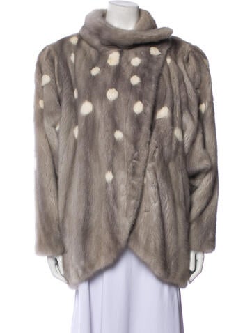 Balenciaga Coats Vintage 1980's Fur Coat M