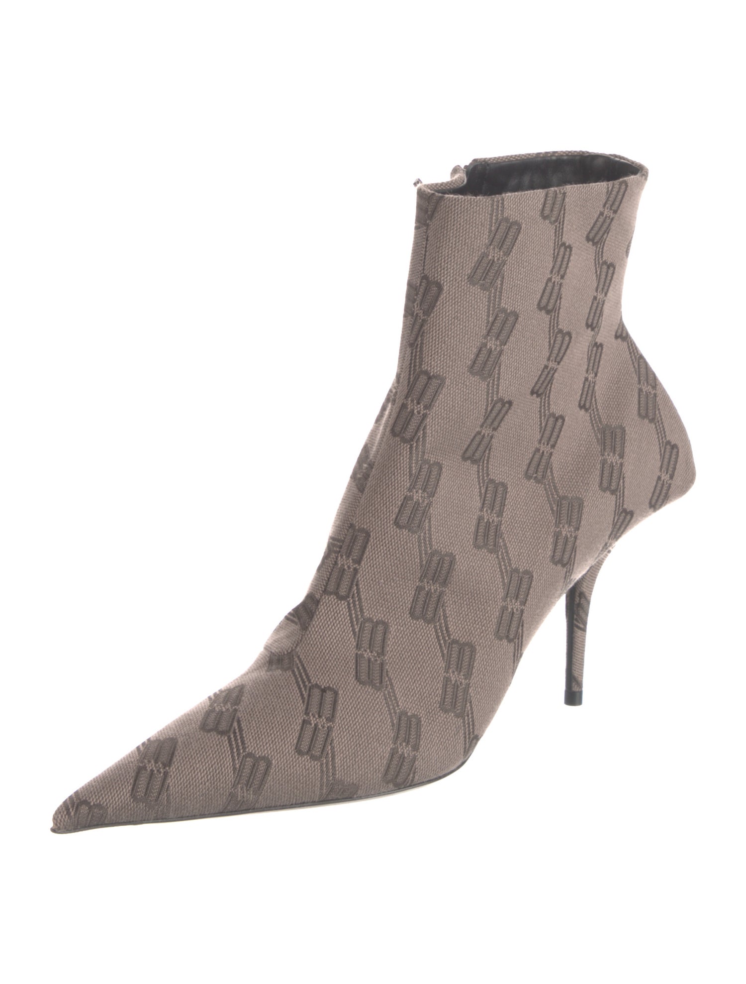 Balenciaga Monogram Pattern Canvas Sock Boots