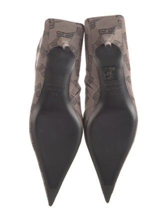 Balenciaga Monogram Pattern Canvas Sock Boots