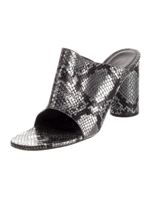 Balenciaga Leather Animal Print Slides