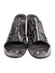 Balenciaga Leather Animal Print Slides