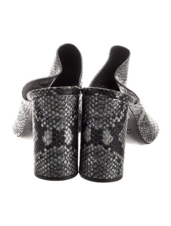 Balenciaga Leather Animal Print Slides